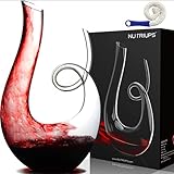 NUTRIUPS Weinkaraffe, Rotweinkaraffe, 1,2L Bleifreie Kristallweinkaraffe, Rotwein Dekantierer,...