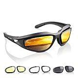 EXP VISION Polarisierte Motorradfahrbrille, Winddichte Fahrradbrille UV400 Outdoor Sports...