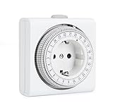 G-Homa Mechanische Zeitschaltuhr Steckdose, Analoge Zeitschaltuhr für Innenbereich mit 96 Segmenten...