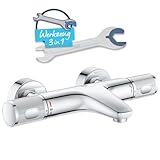 GROHE Precision Feel - Thermostat-Wannenbatterie (‎wassersparend, Temperaturbegrenzung,...