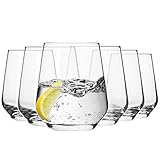 Krosno Wassergläser Saftgläser Whiskygläser Trinkgläser| Set von 6 | 400 ML | Splendour...