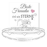Gkmamrg Beste Freundin Geschenke Geburtstag - Armband silber 925 Damen - freundschaftsarmbänder...