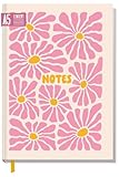 Notizbuch A5 liniert 'Pink Flowers' von Trendstuff by Häfft - 124 Seiten, 62 Blatt - ideal als...