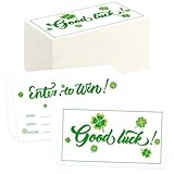 ABURRORI 300 Stück Kleeblatt Enter to Win Tombola-Karten 8,9 x 5,1 cm Eintrittskarten für...