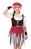 IKALI Pirat kostüm für Kinder Mädchen, Rustikale Maiden Seeräuber Schicken Kleid Aus Der Karibik...