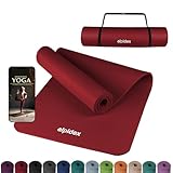 ALPIDEX Yogamatte 183 x 60 x 0.8 cm Phthalatfreie Fitness Matte E-Book Tragegurt rutschfest...