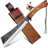 Freelander Machete Outdoor Survival Messer, Feststehende Klinge mit Holzscheide, Full Tang Bushcraft...