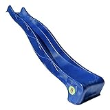 Gartenpirat Wasserrutsche Podesthöhe 1,50 m – Wellenrutsche 3m – Farbe Blau – Anbaurutsche...