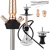RMAN® Shisha Wasserpfeife Mini Hookah Aluminium Klein Shisha Set Komplett mit Silikonschlauch...