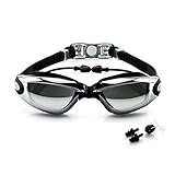 BEEWAY Schwimmbrille, Premium bequem Swim Google befestigt 2, Anti Nebel UV-Schutz Objektive Voll...