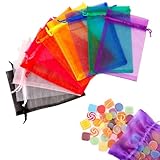 LEBEXY Organzasäckchen Geschenk Schmuckbeutel [15X10cm 100 Stück] | Klein Organza Säckchen Zum...