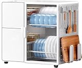 FHSLKXIM Desktop Dish Spice Cabinet 2Tier Küchenarbeitsplatten-Lagerschrank Mit Schubladen Und...