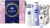 NIVEA Travel Routine Geschenkset, verwöhnendes Pflegeset mit NIVEA Pflege-Favoriten, Geschenkbox...