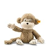 Steiff Affe Brownie 30 cm, Plüschaffe mit langen Armen, Soft Cuddly Friends, Kuscheltier für...