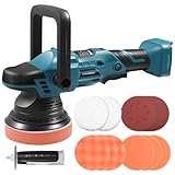 Akku Poliermaschine, 6 Geschwindigkeit Auto Poliermaschine, Mini 5 Zoll Kabellos Poliermaschine...