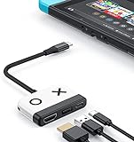 Switch Dock für Nintendo Switch OLED, 3 in 1 Switch TV Adapter mit 4K HDMI, USB 3.0 Port, Type C...