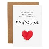 YISCOKO Dankeschön Geschenke-1 PC Dankeskarten 10.5 * 15cm(mit Umschlag aus Kraftpapier und goldene...