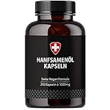 Hanföl in Softgel-Kapseln | Hochdosiert mit 1000mg pro Kapsel | Von Active Swiss | Kaltgepresst...