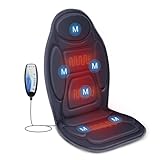 Snailax Massagesitzauflage, Massageauflage mit Wärme und Vibration für Rücken und Nacken,...