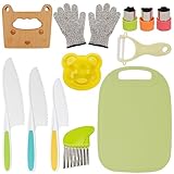 LIPJISL 13-teiliges Kindermesser Kinder Küchenmesser Set zum Schneiden und Kochen inklusive...