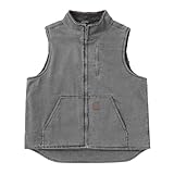 Wjnvfioo Herren-Arbeitsweste, Vintage, gewaschen, Segeltuch, Jagd, taktisch, ärmellos, Fleecejacke,...