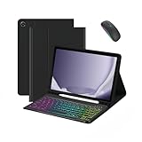 Tastatur hülle für Samsung Galaxy Tab A9 Plus Tablet / A9+ 11 Zoll mit Maus, 7-farbige...