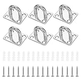 6 Stk Augplatte Edelstahl,M6 Edelstahl Decksplatte,Augplatten Zurröse Deckenöse Ösen...