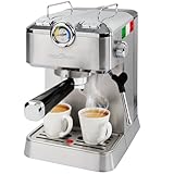 ProfiCook Espressomaschine | Espressoautomat inkl. Siebträger | italienische Profi-Espressopumpe 20...