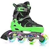 Kuxuan Skates Verstellbare Inline-Skates für Jungen Mädchen Kinder mit Leuchträdern,...