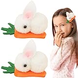 Plüsch Hasen Haar Accessoires, Ostern Haarnadel Kinder, Bunny Plüsch Haarnadel, Ostern Hasen...