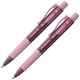 FABER-CASTELL 205014 - Kugelschreiber Poly Ball View rosa, 2 Stück, mit auswechselbarer XB Mine,...