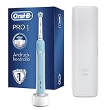 Oral-B Pro 1 750 Elektrische Zahnbürste für eine gründliche Reinigung, Reise-Etui, türkis