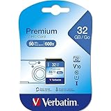 Verbatim Securedigital SDHC Class10 Speicherkarte, 32GB Schwarz