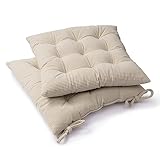 Paco Home Sitzkissen mit Befestigungsbänder 40x40 Stuhl Bürostuhl Kissen Stuhlkissen Innen Indoor...