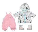 Baby Annabell Deluxe Regen Set mit Matschhose, Regenmantel und Gummistiefeln für 43 cm Puppen,...