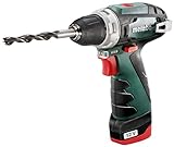 Metabo Akku-Bohrschrauber PowerMaxx BS – Akkuschrauber 12 V – Kompakter Bohrschrauber mit...