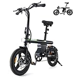 Finbike Elektrofahrräder Klappbar,14 Zoll Elektrofahrrad 7.8Ah Akku,250W Kompakt E-Bike mit 3H...