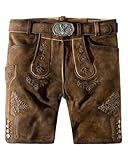 Stockerpoint Herren Lederhose Bertl I Größe 44-64 I Bequeme Trachtenhose in edler Hirschoptik mit...