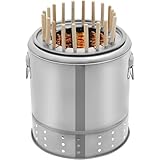 Yidubid Tragbar Rauchfrei Barbecue Holzkohle-Fassgrill Mit 20 Spießen, Edelstahl BBQ-Fassgrill Für...