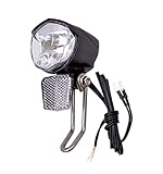 LED-Scheinwerfer für Anschluss an Dynamos 70 LUX - Fahrrad Lampe vorne STVZO zugelassen - mit...