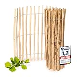 Garronda Gartenzaun zum Stecken aus Haselnüsse Zaun Garten Staketenzaun Beeteinfassung Holz...