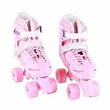 Rollschuhe, verstellbare Kinder-Rollschuhe, Quad-Skates mit Aufbewahrungstasche, Zweireihige,...