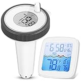 Poolthermometer, wlan thermometer mit digitaler, Schwimmend Thermometer für Pool, Teich,...