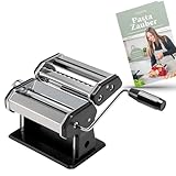 bremermann Nudelmaschine Edelstahl - für Spaghetti, Pasta und Lasagne (7 Stufen), Pastamaschine,...