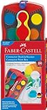 Faber-Castell 125031 - Farbkasten CONNECTOR mit 24 Farben, inklusive Deckweiß, Pinselfach und...