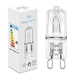 BROTOU 4er Pack G9 Halogenlampen, G9 Halogen Leuchtmittel 40W 230V 2800K Dimmbare G9 Halogen...