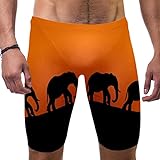 Afrikanischer Tier, Elefant, Sonnenuntergang, Jungen, Herren-Schwimmanzug, für Training, Wettkampf,...