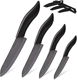 Keramikmesser Set 4 - Sehr scharf Gemüsemesser Gute Handhabung küchenmesser klein, Enthält ein...