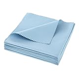 4 Stück Blau Poliertuch Für Querflöte, Silberputztuch, Cleaning Baumwolltuch, Flötenputzer Für...