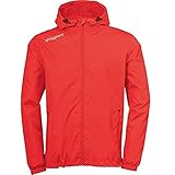 uhlsport Herren Essential Regenjacke, Rot/Weiß, M